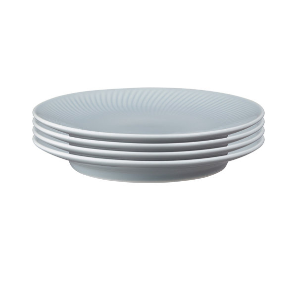 Denby Porcelain Arc Grey Dinner Plates Wayfair